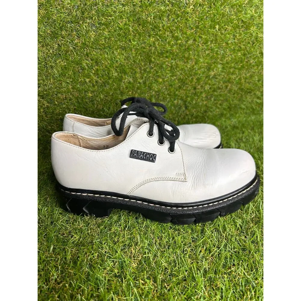 RARE‎ Vintage Parachoc White Military Combat Shoe 38 - Picture 5 of 12